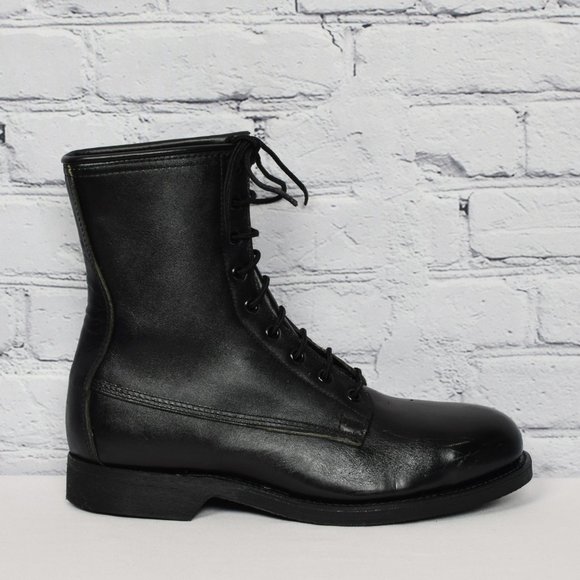 Vintage Men\'s 1987 Addison Shoe Comp. Black 9 Hole Military Combat Boots - 8 W main image 3